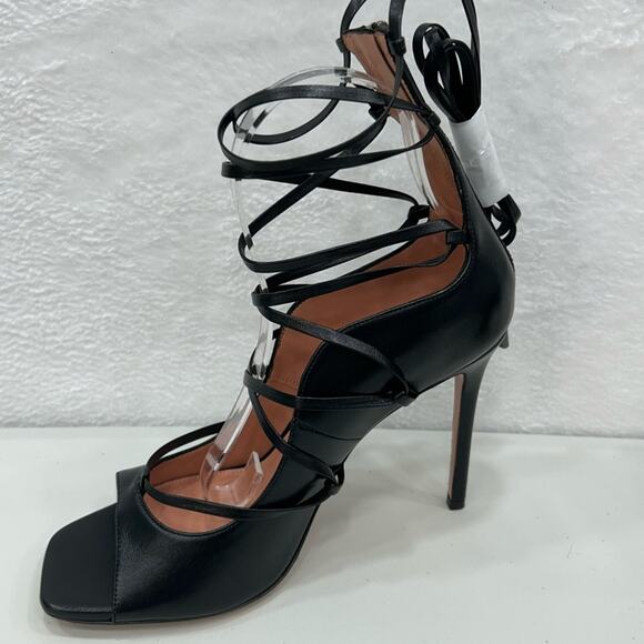 Lita by Ciara Strappy Heeled Sandal Gladiator Stiletto Black Size 40/9.5 NIB - Picture 4 of 13